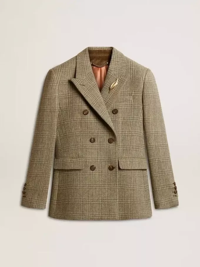 Zweireihiger Damenblazer aus Shetlandwolle Zweireihiger Damenblazer aus Shetlandwolle
