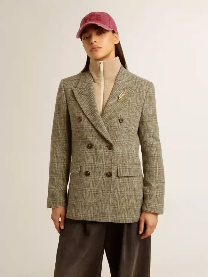 Zweireihiger Damenblazer aus Shetlandwolle Zweireihiger Damenblazer aus Shetlandwolle